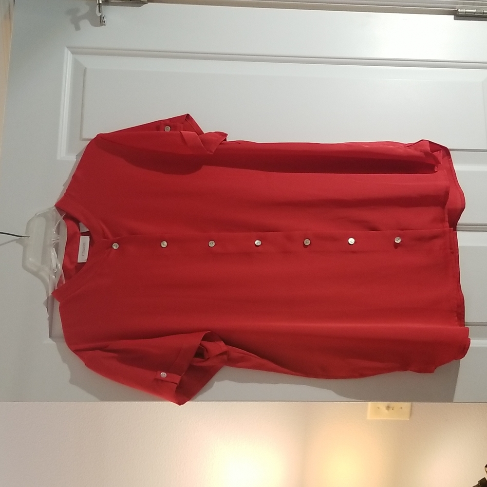 Chicos orange/red blouse size 2